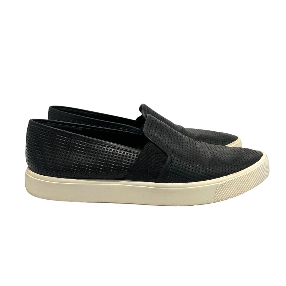 Vince Blair 5 Black Nubuck Leather Perforated Slip On Casual Sneaker Women’s 8 - Picture 5 of 15